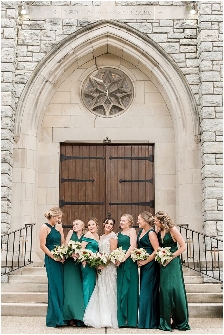 Downtown Lexington Wedding Day Holiday Winter Green